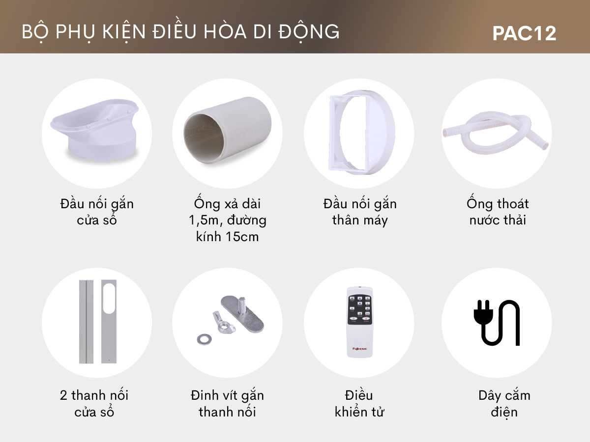 Máy điều hòa di động thông minh Fujihome PAC12