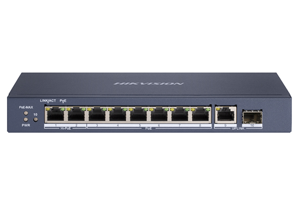 Switch mạng Hi-PoE 8 cổng PoE Hikvision DS-3E0510HP-E