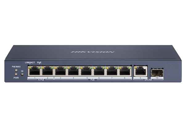 Switch Hi-PoE 10 cổng Gigabit không quản lý HIKVISION DS-3E0510HP-E