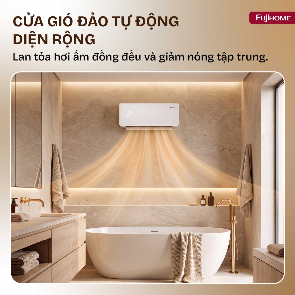 Fujihome FHW2000 – Máy sưởi gốm treo tường 2000W, giá sỉ tại kho