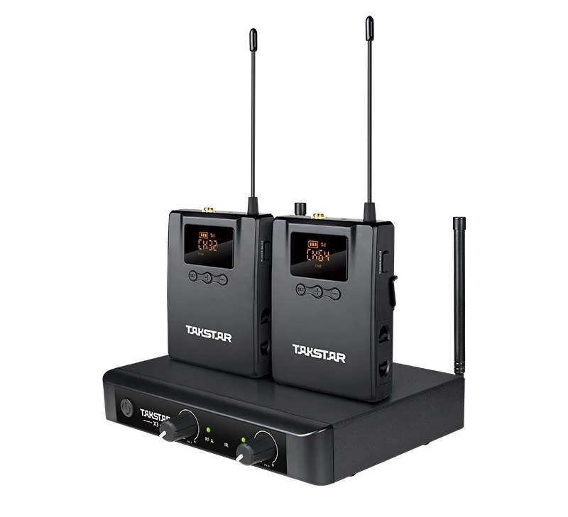 Bộ micro không dây cài đầu, cài áo kênh kép X3PP