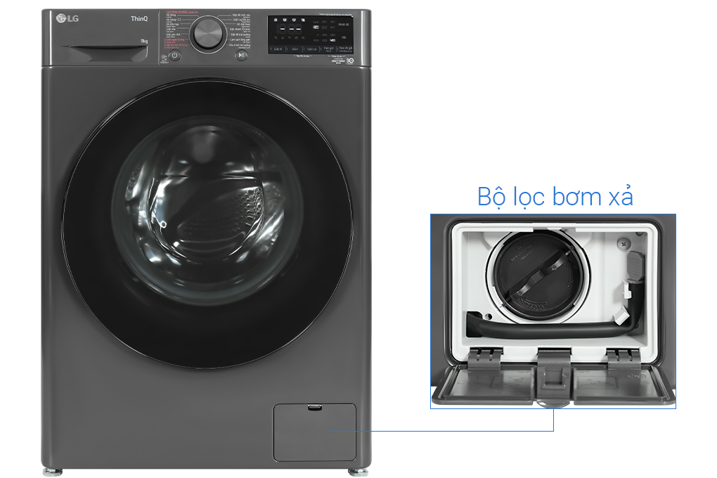 Máy giặt LG AI DD Inverter 9 kg FV1409S4M MỚI 2023
