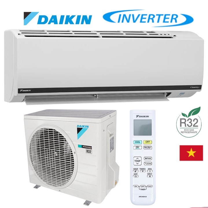 Điều hòa Daikin 9000 BTU inverter 1 chiều FTKB25WAVMV Mới 2022