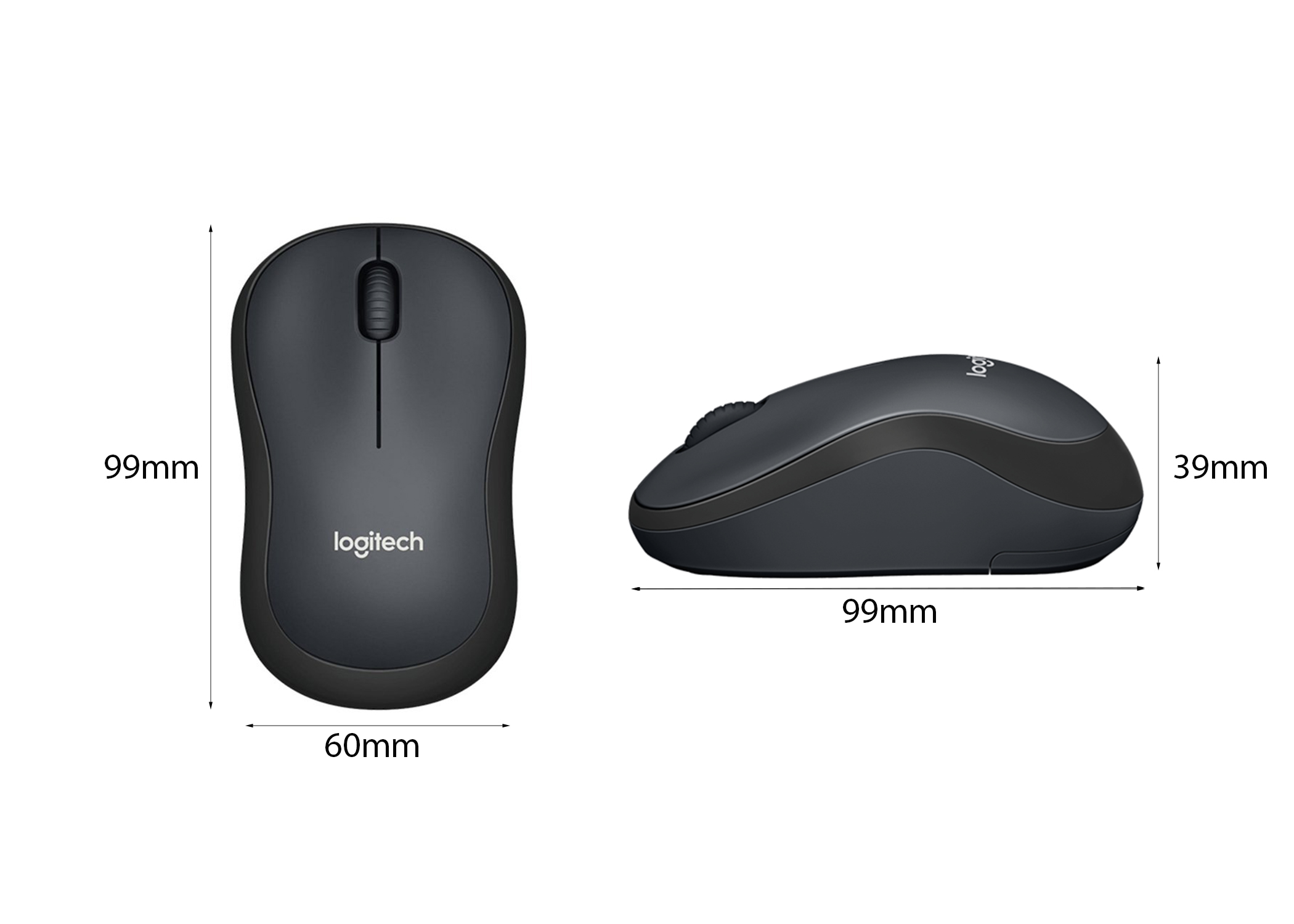 Chuột không dây Logitech M221 Silent - Đen (910-004882)