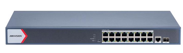 Switch PoE thông minh 16 cổng Gigabit HIKVISION DS-3E1518P-EI/M