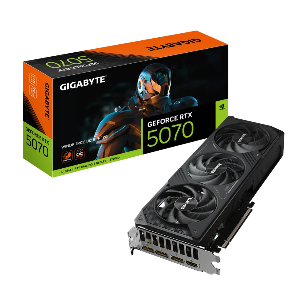 Card đồ họa Gigabyte GeForce RTX™ 5070 WINDFORCE OC 12G