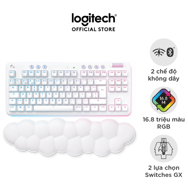 Bàn phím gaming không dây Logitech G715 TKL Off-white Linear Aurora Collection (920-010693)