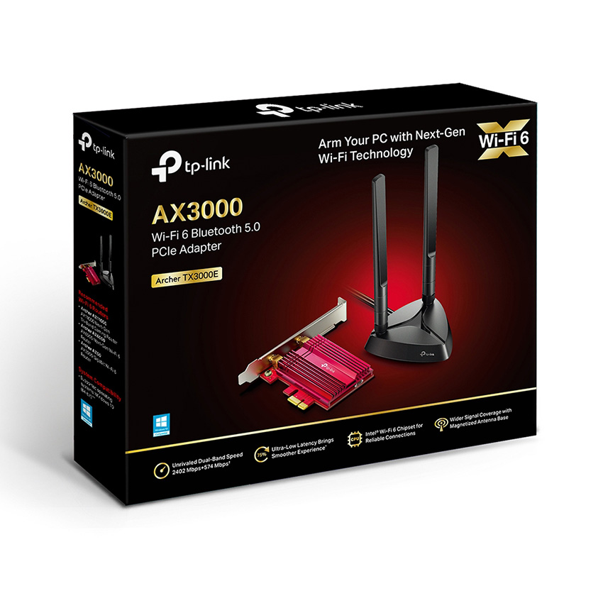 Card Mạng không dây TP-Link Archer TX3000E (PCI-Express Wi-Fi 6 và Bluetooth 5.0)