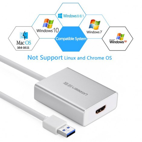 Cáp chuyển USB 3.0 to HDMI cao cấp chính hãng Ugreen 40229