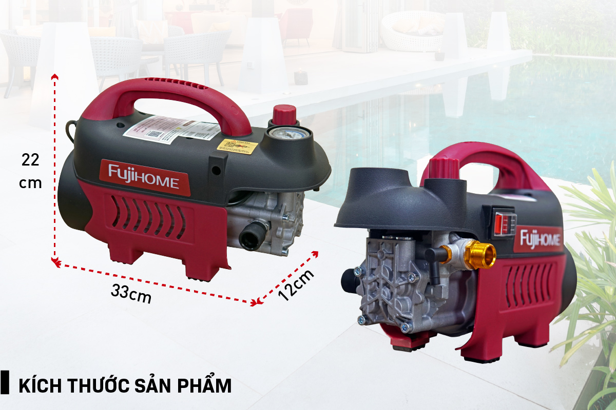 Máy rửa xe mô tơ cảm ứng từ FujiHOME PWX1AJ