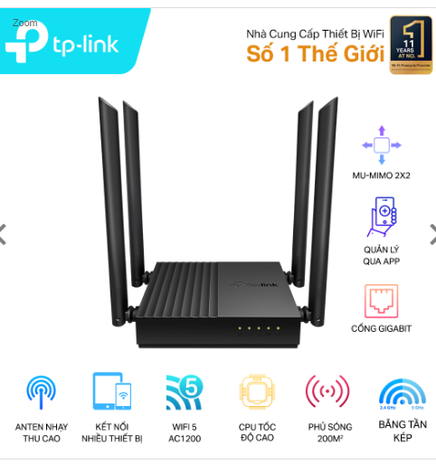 Archer 64 AC1200 Router WiFi Gigabit MU-MIMO