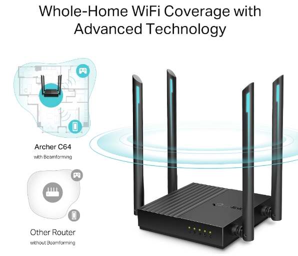 TP-link Archer 64 AC1200 Router WiFi Gigabit MU-MIMO