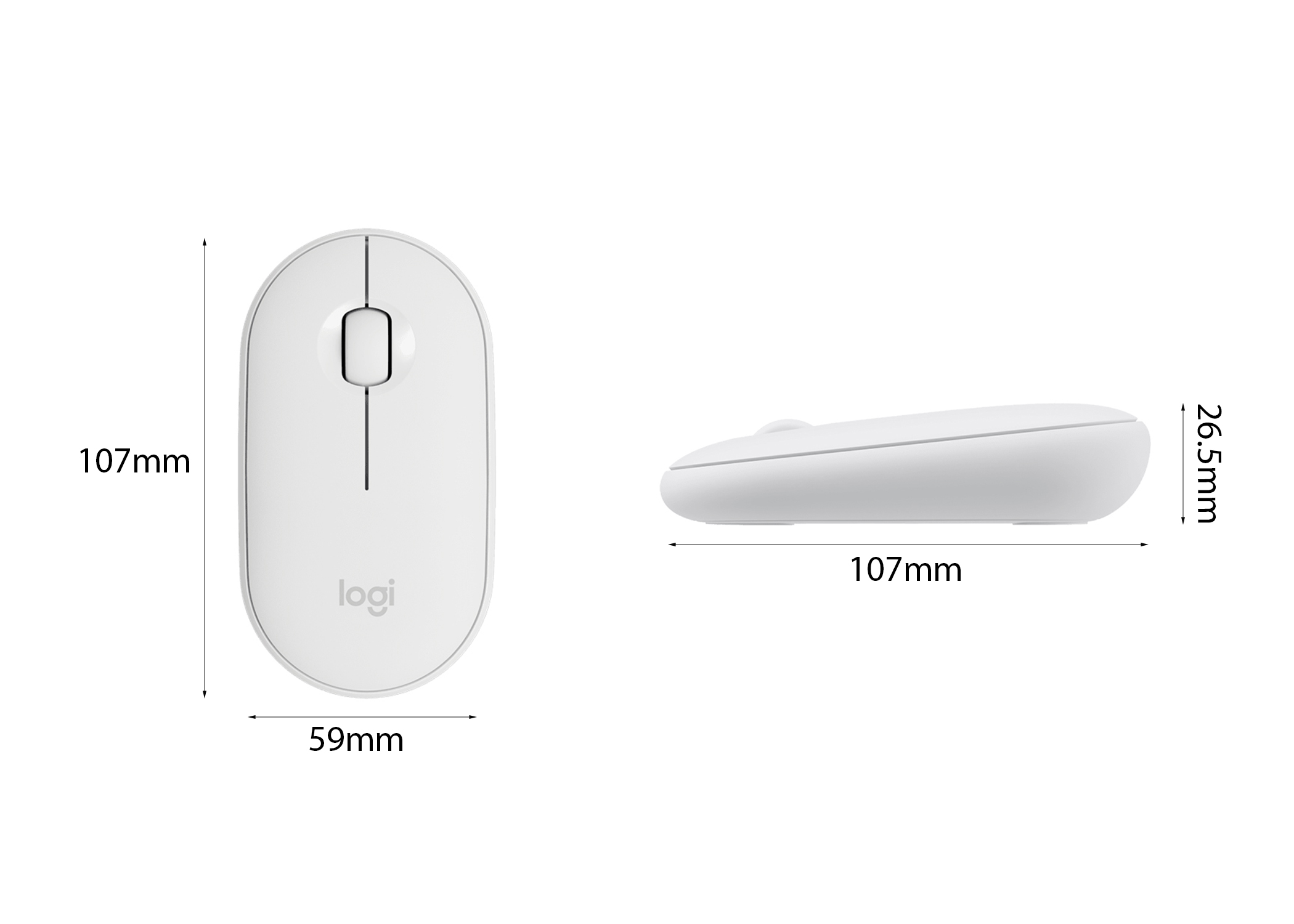 Chuột không dây Logitech Pebble M350s Trắng