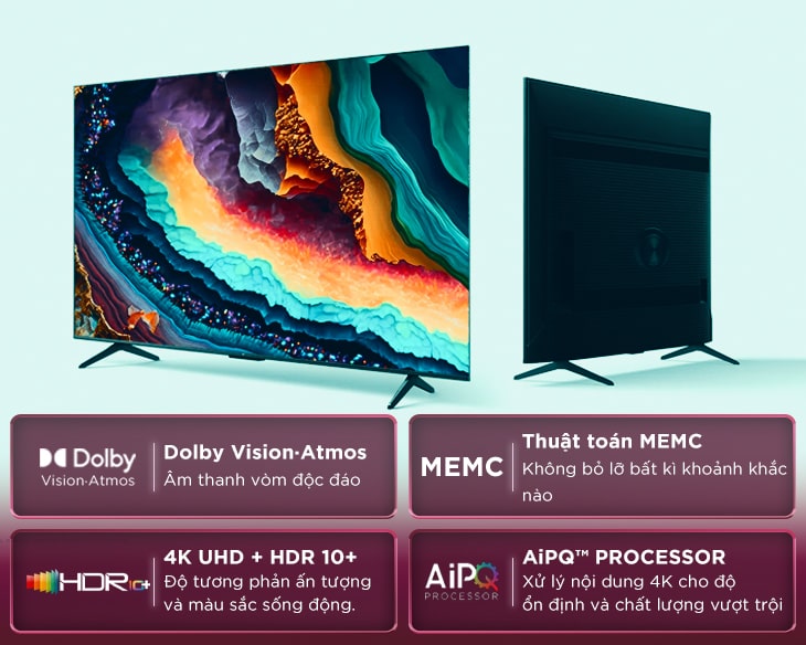 Google Tivi TCL 55 inch 4K UHD 55P79B Pro Mới 2025