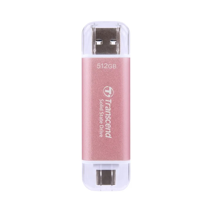 Ổ cứng SSD Box Transcend 1TB USB 10Gbps Type C/A (ESD310C) (PINK)