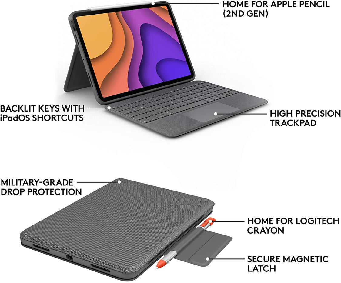 Bàn phím Logitech Folio Touch dành cho iPad Air (thế hệ 4 và 5)