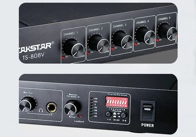 Bộ trộn micro hội nghị thông minh 8 kênh TS-808V
