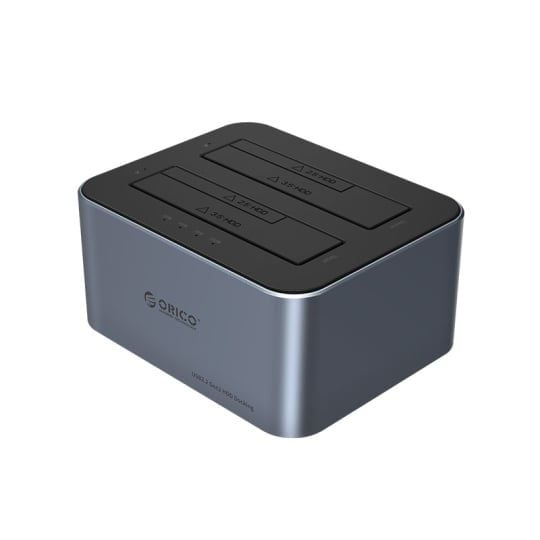 Đế ổ cứng (Docking) 2 khe cắm TypeC USB 3.2 Gen1 - 6626C3-C-V1-EU-GY-BP-HW