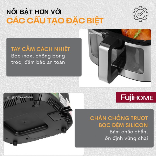 Nồi chiên không dầu Fujihome A10DG2 10 Lít