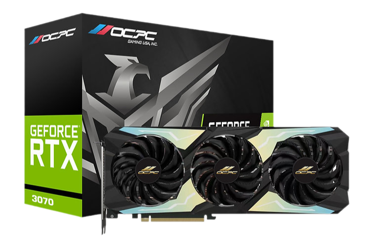 Card màn hình OCPC RTX 3070 XEBK 8GB GDDR6 (Đen, 3 FAN)