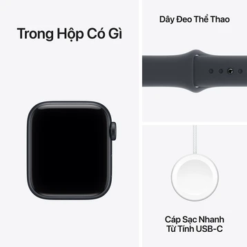 Apple Watch SE 3 (Thế hệ 3) 44mm (ML) - Màu Midnight (Đen) (MEHQ4SA/A)