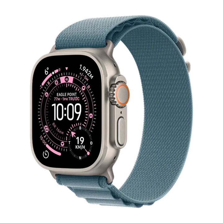 Apple Watch Ultra 3 GPS + Cellular 49mm Natural Titanium Blue Alpine Loop (Medium) MEWM4SA/A – Đồng Hồ Thông Minh Cao Cấp Chính Hãng Apple