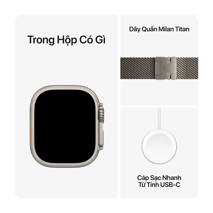 Apple Watch Ultra 3 49mm Natural Titanium Trail Loop (Natural) MF0E4SA/A – Đồng Hồ Thông Minh Cao Cấp Chính Hãng Apple