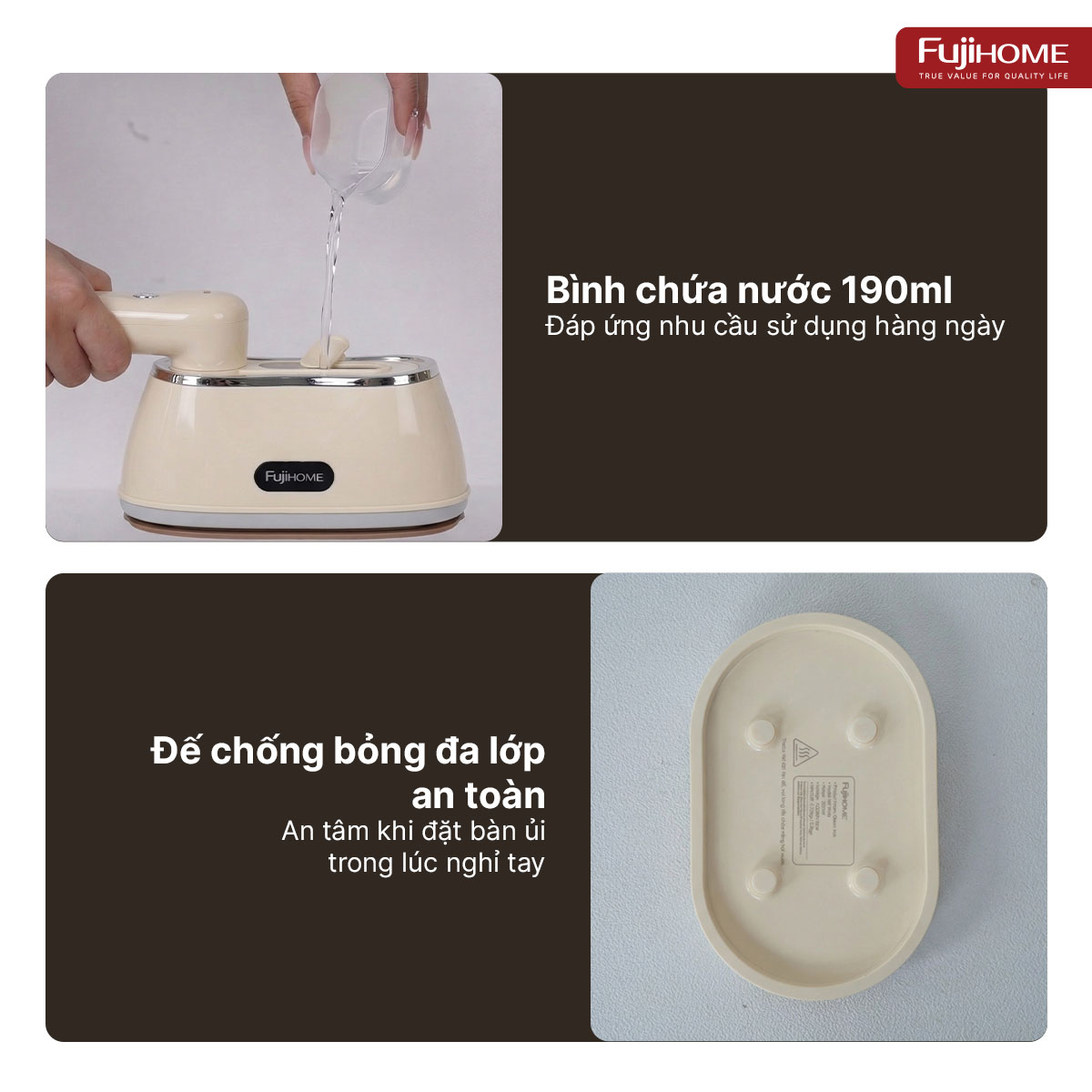 BÀN LÀ HƠI NƯỚC CẦM TAY FUJIHOME SI200DC