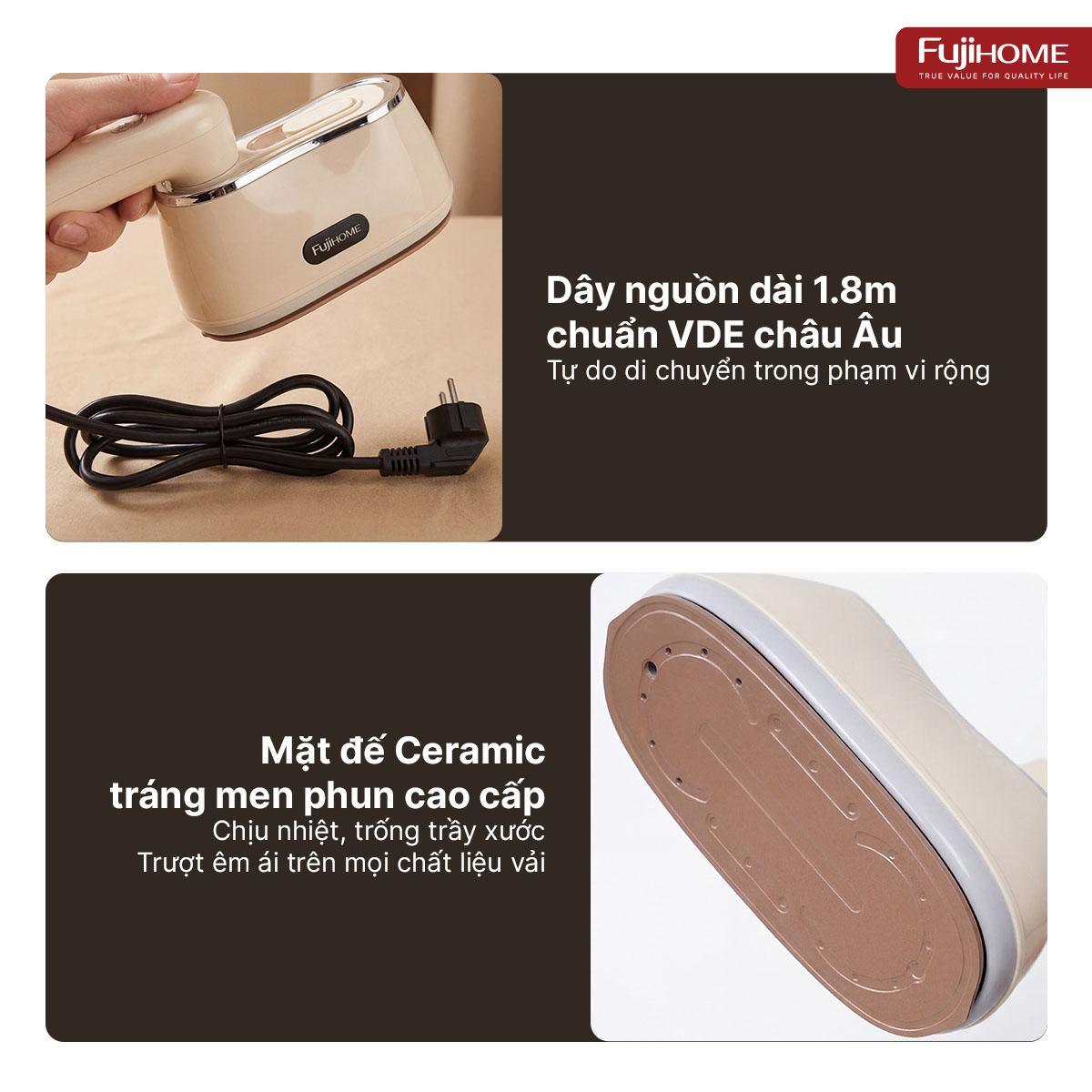 BÀN LÀ HƠI NƯỚC CẦM TAY FUJIHOME SI200DC