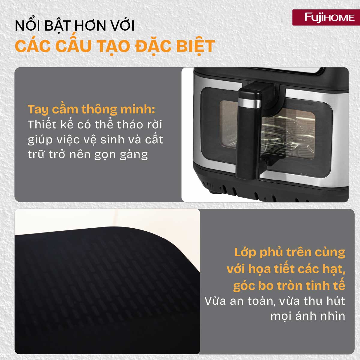 Nồi Chiên Không Dầu Fujihome DUALHEAT A9DH
