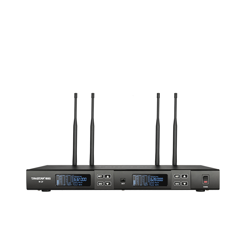 Bộ micro không dây tầm xa cài đầu, cài ve áo UHF hai kênh M2-FP