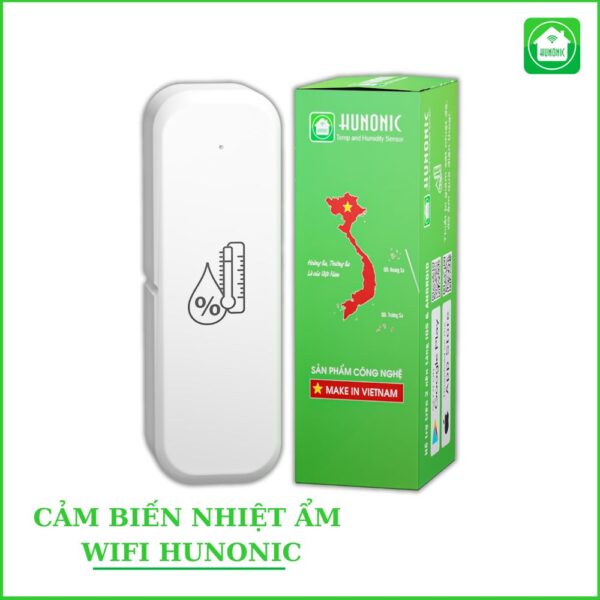 Cảm biến nhiệt độ và độ ẩm Wifi Hunonic