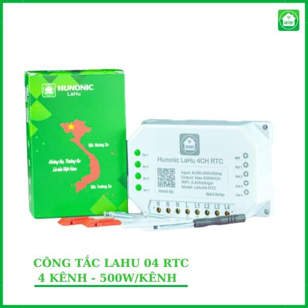 Công tắc Wifi Hunonic Lahu 4 kênh RTC