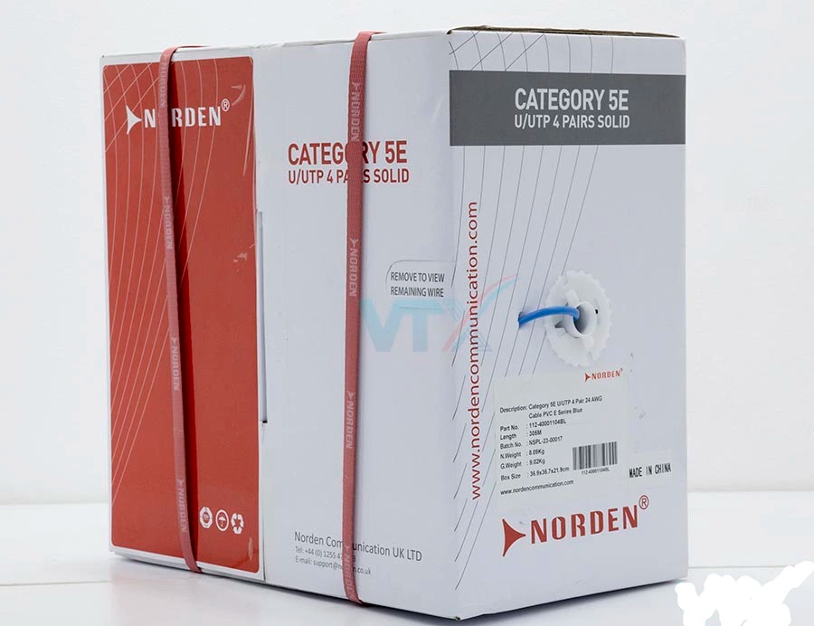 Dây cáp mạng Cat5e U/UTP 4 Pair NORDEN 112-40001104BL