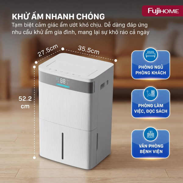 MÁY HÚT ẨM DÂN DỤNG FUJIHOME DH40NW