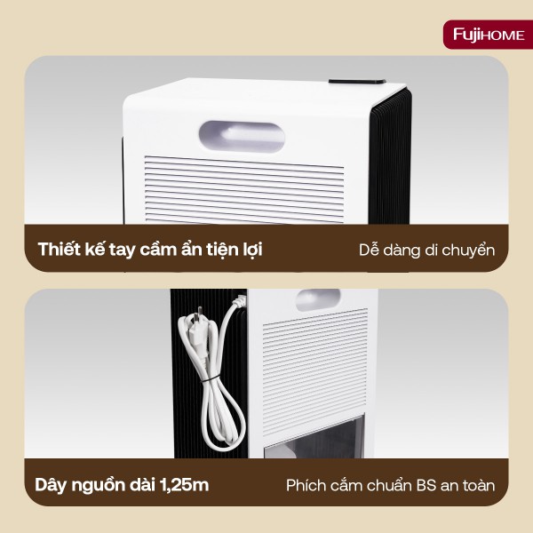Máy hút ẩm bán dẫn mini Fujihome DHP23-MINI