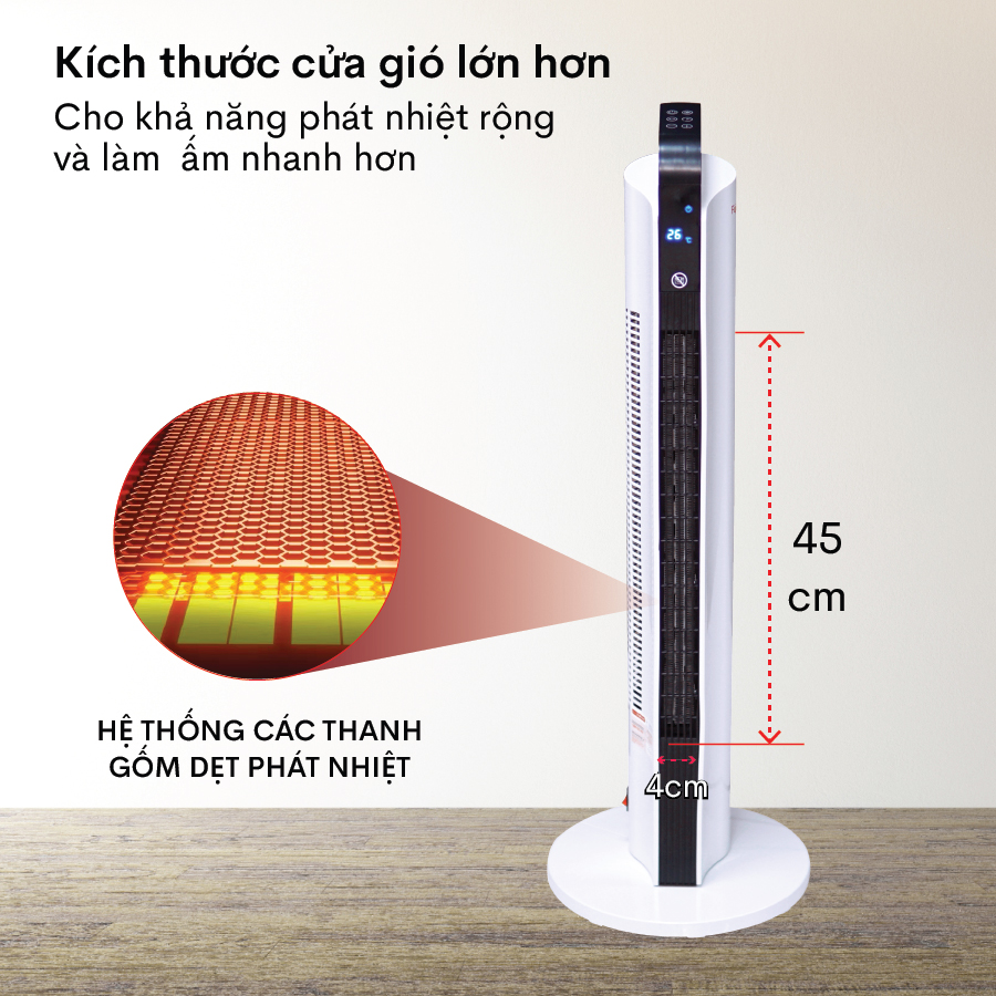 QUẠT SƯỞI GỐM CERAMIC ĐỂ SÀN FUJIHOME FH2000