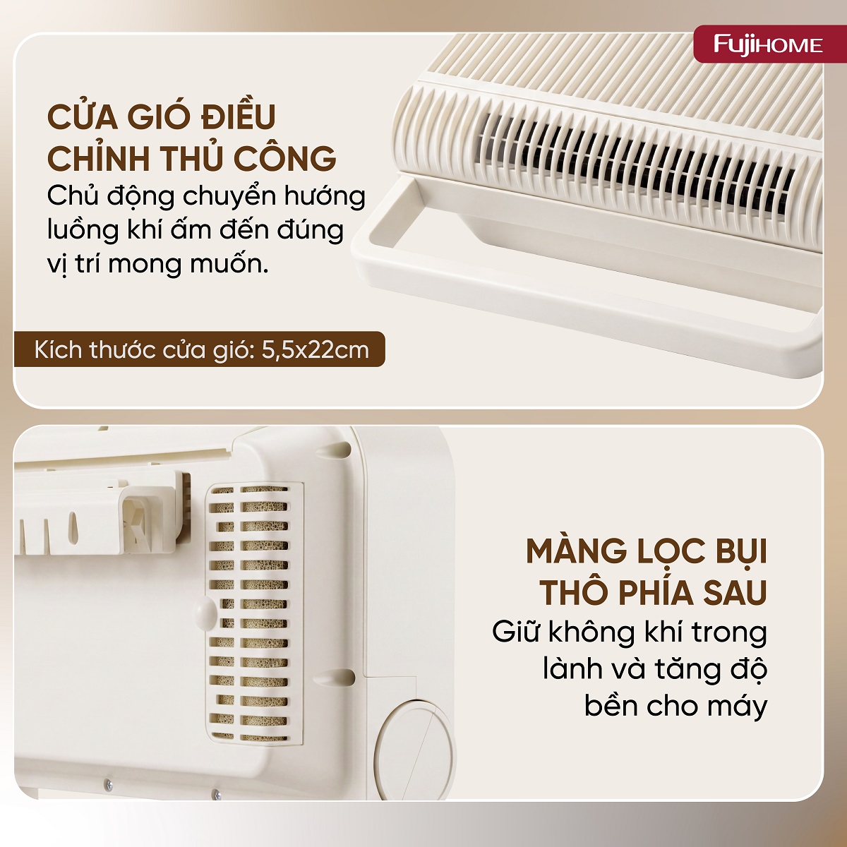 Máy sưởi gốm Fujihome FHB6000E 1500W cảm ứng, remote – giá sỉ