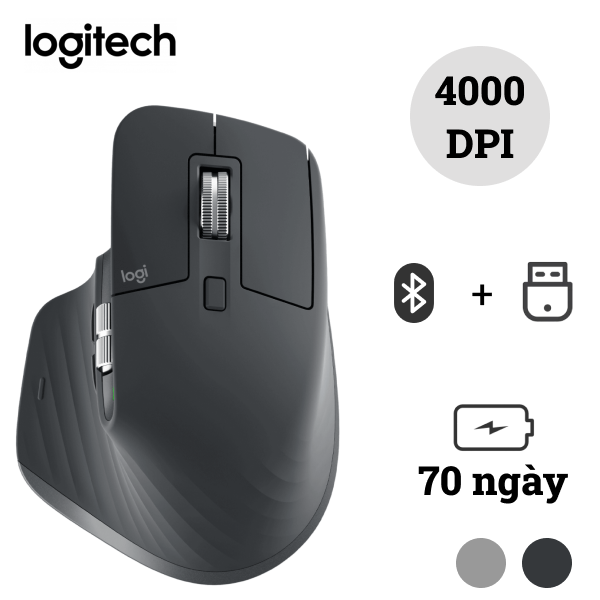 Chuột không dây Logitech MX Anywhere 3 for Mac (Đen) 910-005700