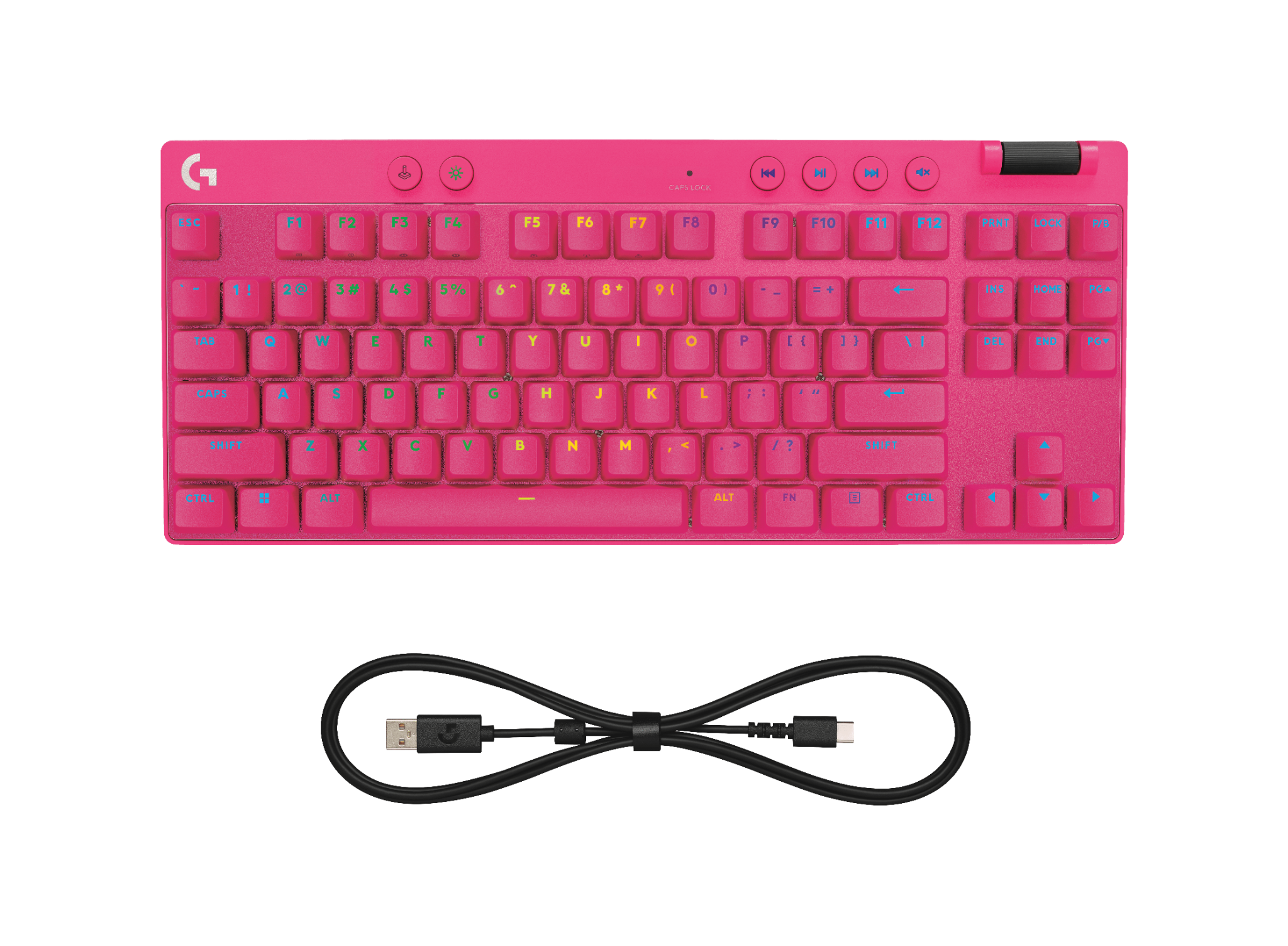 Bàn phím Logitech PRO X TKL RAPID (Hồng) (920-013254)