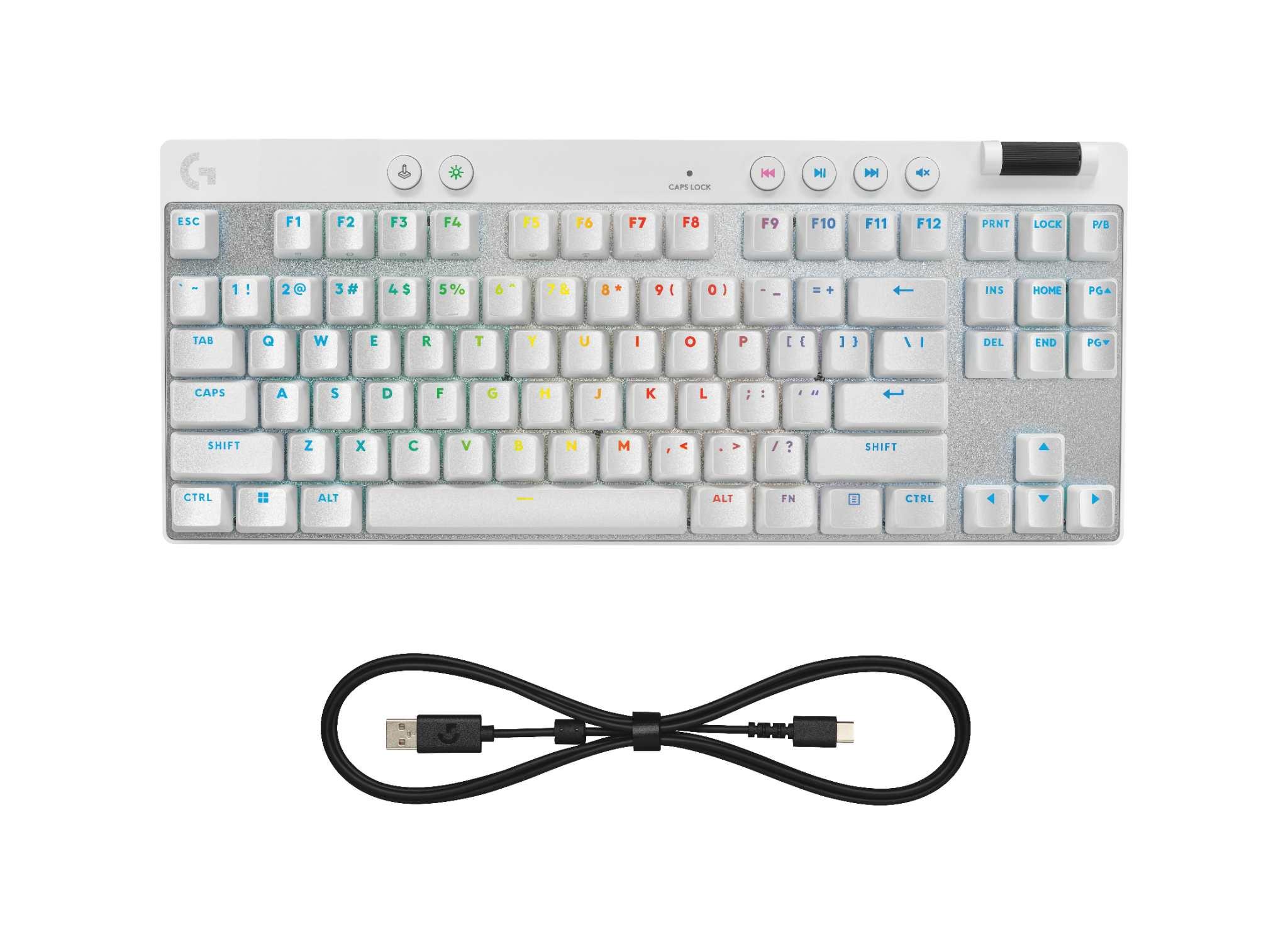 Bàn phím Logitech PRO X TKL RAPID (Trắng) (920-013243)