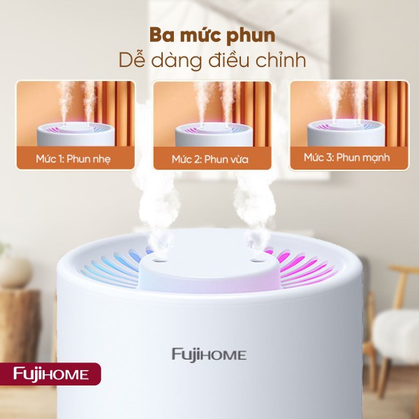Máy Phun Sương Tạo Ẩm, Xông Tinh Dầu Fujihome HM05A