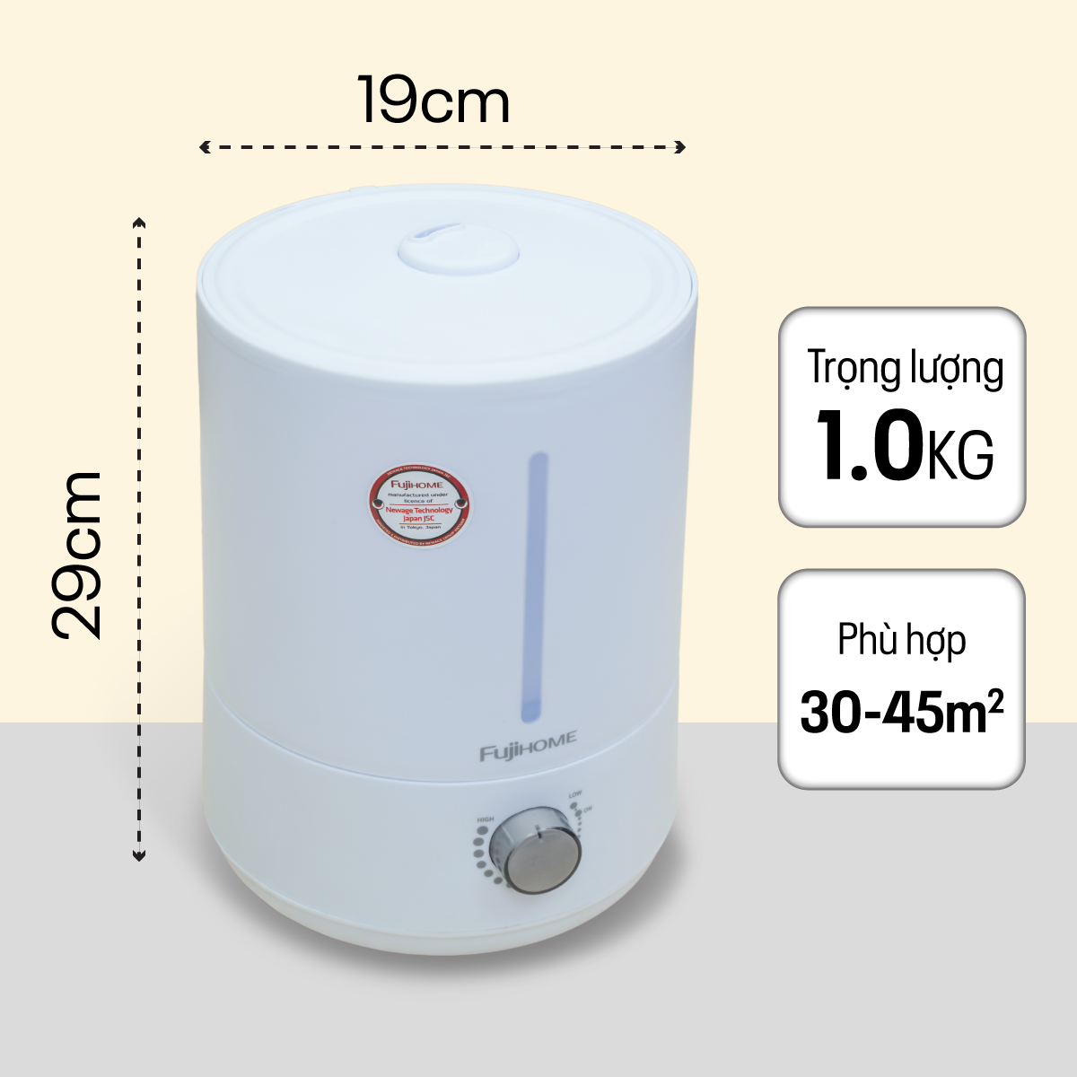 Máy Phun Sương Tạo Ẩm Xông Tinh Dầu Fujihome HM06M