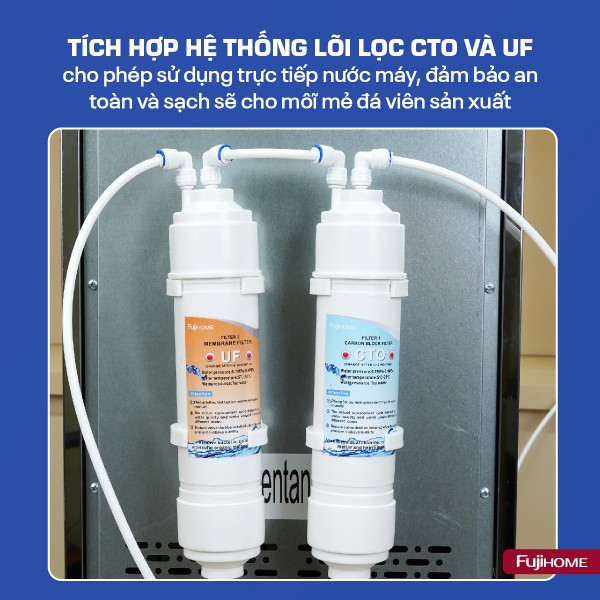 Máy làm đá thương mại kèm lọc nước UF Fujihome IM70C