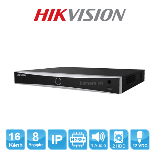 Đầu ghi hình hikvision ECO K SERIES ACUSENSE NVR 16 kênh - 2 ổ cứng - DS-7616NXI-K2