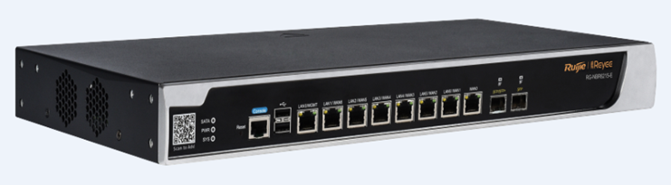 Dòng Reyee Cloud Managed Security Router hiệu năng cao 8 cổng 1G Base-T, cổng 1G SFP và 1 cổng 10G SFP RG-NBR6215-E