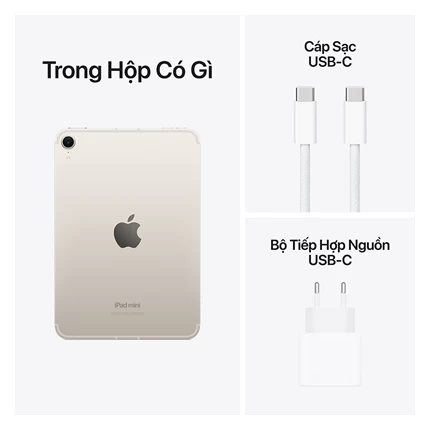 Apple iPad Mini 7 (8.3/Wi-Fi+Cellular/256GB) TRẮNG (STARLIGHT) (MXPX3ZA/A)