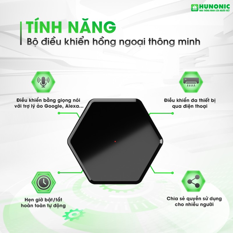 Bộ điều khiển hồng ngoại Wifi Hunonic IR Smart