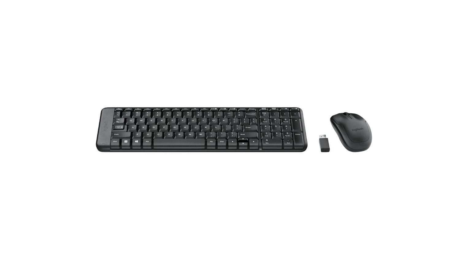 Combo bàn phím và chuột không dây MK220 của Logitech - Đen (920-003235)