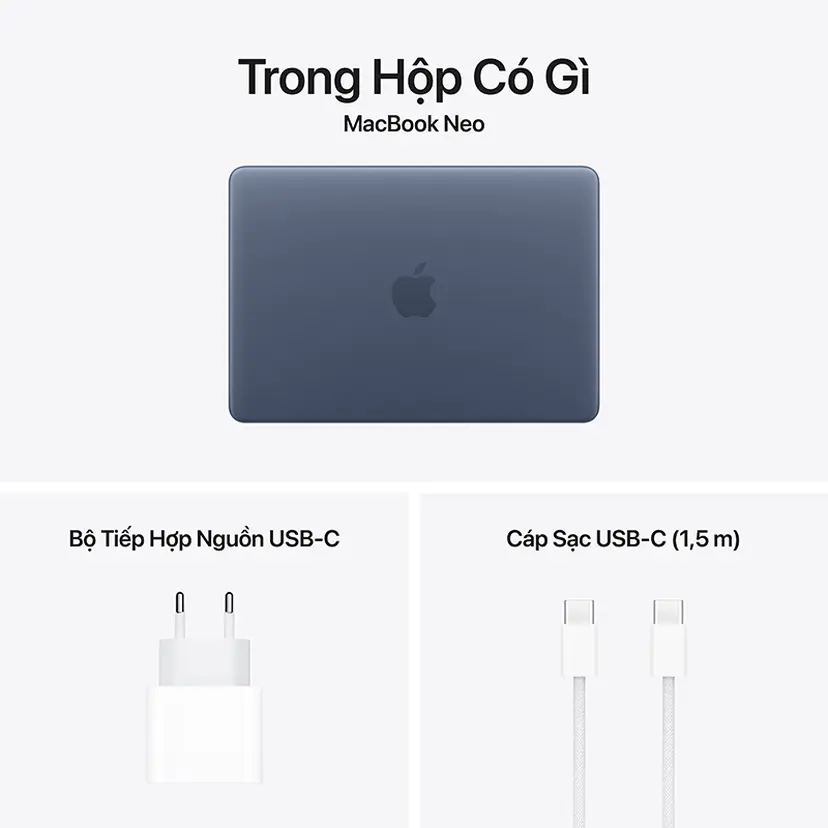 MacBook Neo A18 PRO (A3403) / 8GB / 512GB/XANH ĐEN (INDIGO) (MHFG4SA/A)